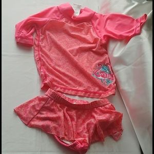 UV Skinz girls UPF 50 sunwear rashguard tankini 3T